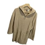H&M Divided  Tan Sweater Dress Size S 1/4 Zip Cowl Neck Thick Knit Photo 1
