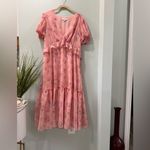 Love Shack Fancy  Pink Floral Midi Dress Photo 3