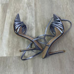 Gianvito Rossi  Lita Silver / Ice Blue Ankle Wrap Sandals Strappy Heels Size 36.5 Photo 6