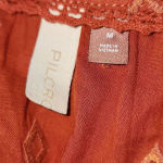 Pilcro and the Letterpress Pilcro Anthropologie‎ Womens Orange Tunic Shirt Blouse Medium Photo 3