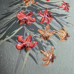 Classic Elements  Sage Green Embroidered Floral 3/4 Sleeve Top Large Photo 8