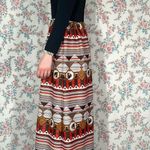 Vintage 70s Earth Tone Boho long sleeve maxi dress Size M Photo 5
