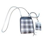 Nine West Ivory and brown Plaid detail small cross body bag with matching wallet Photo 4
