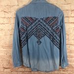 Driftwood  Embroidered Button down Denim Shirt Photo 3