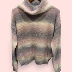 Adorable NWT super fuzzy soft pastel ombre turtleneck sweater Purple Photo 1