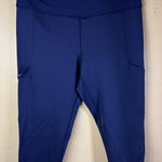 Patagonia  Womens Size Medium‎ Active Long Shorts Pockets Navy Blue Activewear Photo 0