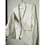 Veronica Beard White Bi-Stretch Notched Collar Single Snap Jacket Size 2 Photo 7