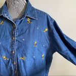 Looney Tunes: tweety bird jean button up top Blue Size L Photo 3