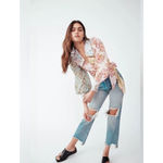 Free People  Small Lucky Penny Wrap Top in Dahlia Combo Multicolor Floral Print Photo 4