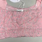 Princess Polly NWT Size 4 Pink Floral Print Long Sleeve Susanna Crop Top Blouse Photo 1
