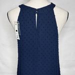 Jun & Ivy Navy A-Line Dress Sz M Halter Neck Lace Embroidered Lined Short Photo 8