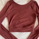 Vestique Cropped Burgundy Long Sleeve Photo 2