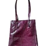 Vintage DESMO croc embossed Leather shoulder Bag Red Photo 0