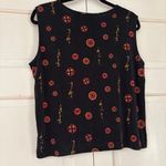 Chico's Chico’s Size 3 Travelers Black Tank Top Asian Print Size XL Travel Blouse Photo 4