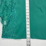 Catherine Malandrino Silk Lace Sleeve Tunic Top Green Aloe Vera Size 2 Photo 3