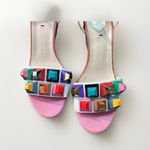 Fendi  Rainbow Pyramid Stud Block Heel Sandals 37.5‎ Photo 3