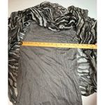 Tempo Paris Women's Small Zebra Print Sheer Overlay Top Blouse Made in Italy S Photo 4