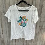 Talbots  FLAMINGO EMBROIDERED CREWNECK TEE Photo 1