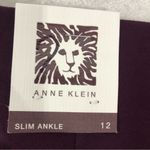 Anne Klein Ann Klein purple Women’s Business Dress Slacks Pants slim ankle Size 12 Photo 8