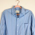 Citizens of Humanity Kayla Shirt in Canyon Stripe Blue Oversized Button Up Small Photo 6