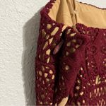 Lulus Lulu’s Adara Burgundy Crochet Lace Mini Dress Size Small Photo 6