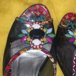 Azuree Cannes Size 5.5 Beaded Mesh Open Toe Chunk Heels Photo 8