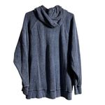 Victoria's Secret PINK Fuzzy Logo Hoodie Pullover Sweatshirt Blue Large Photo 2