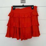 Free People  Women’s Medium Orange Ruffle Skirt Photo 0