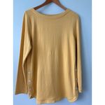 J.Jill  Luxe French Terry Side Button Tunic Top Butter Yellow Soft Cozy Size S Photo 1