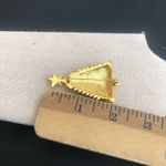 Vintage Gold Tone Christmas Tree Photo 2