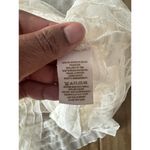 Free People  Ivory Sheer Mesh Ruffle Tunic Mini Dress XS Romantic Boho Festival Photo 5