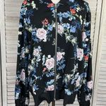 Bomber Jacket Lightweight Black/Multi Floral Photo 0