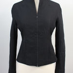 Moschino Vintage Cheap and Chic Black Virgin Wool-Blend Zip Jacket Photo 0