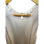 Aritzia  Wilfred Women XS Peplum Plunge Open Back Sleeveless Top in White & Black Photo 2