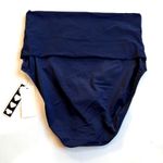 Trina Turk New NWT Swimsuit Bottom Women 8 M High Rise Navy Blue Swimming Brief Photo 5
