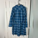 Eddie Bauer Blue Plaid Flannel Dress Photo 1