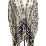 Altar'd State BOHO STRIPE CREAM BLUE MULTI LIGHTWEIGHT WRAP SHAWL Photo 1