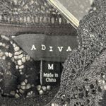 Adiva Shirt Womens Medium Black Lace Blouse Neutral Feminine Gothic Witchy Fairy Photo 4