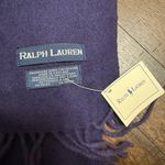 VTG‎ NWT Ralph Lauren Cashmere Scarf Purple Indigo 57x11” A16 Photo 2