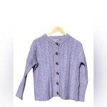 Madewell Pointelle Cable Cardigan Sweater In Lilac Photo 1
