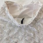 Love Culture Size Small  White Metallic Silver Tiered Ruffle Bodycon Dress EUC Photo 6