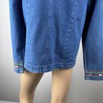 Two Twenty Sz M Embroidered Denim Jacket Western Aztec Southwestern Jean Coat Blue Size M Photo 14