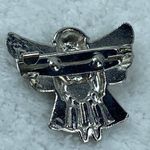 Silver Color Metal Guardian Angel Jewelry Pin Brooch Red Heart Center Photo 5
