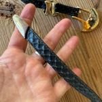 Vintage Apple Acc Of New York Belt Dark Green Snakeskin Photo 2