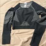 Gymshark Charcoal and Light Gray Crop Top Photo 0
