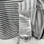 Old Navy Stripe Tie Front Cropped Tank Top Textured Knit Black White Size XL Photo 9