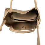 Newbella Kelly Light Beige Nude Faux Leather Vegan Pebble Crossbody Bag Handbag Photo 9