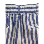 Nicole Miller  100% Linen Shorts Size L Pockets Lightweight Striped Resort Wear Photo 3