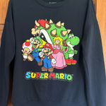 Nintendo Super Mario Graphic Sweatshirt Women's XS  Long Sleeve Navy Photo 0