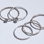 Boutique 5pc Rhinestone Simple Ring Set Photo 0